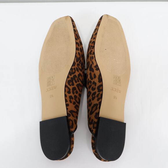 J.Crew Factory Bow Slip-On Mules Leopard Print Size 9.5 NWOT - Picture 7 of 9